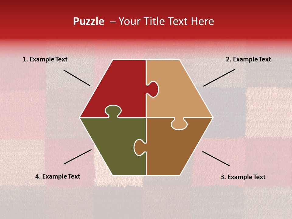 A Red, Brown, And Blue Checkered Rug With A Name On It PowerPoint Template