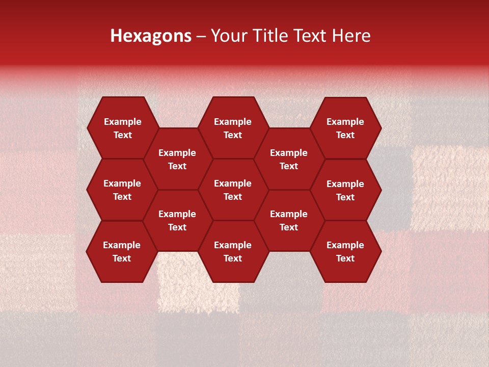 A Red, Brown, And Blue Checkered Rug With A Name On It PowerPoint Template