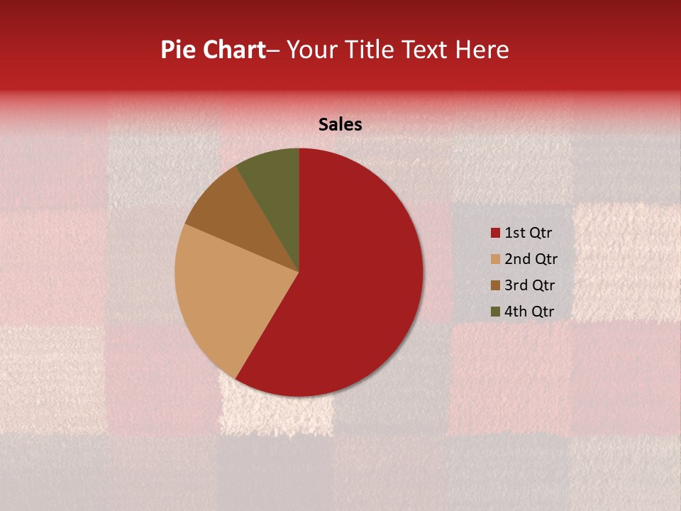 A Red, Brown, And Blue Checkered Rug With A Name On It PowerPoint Template