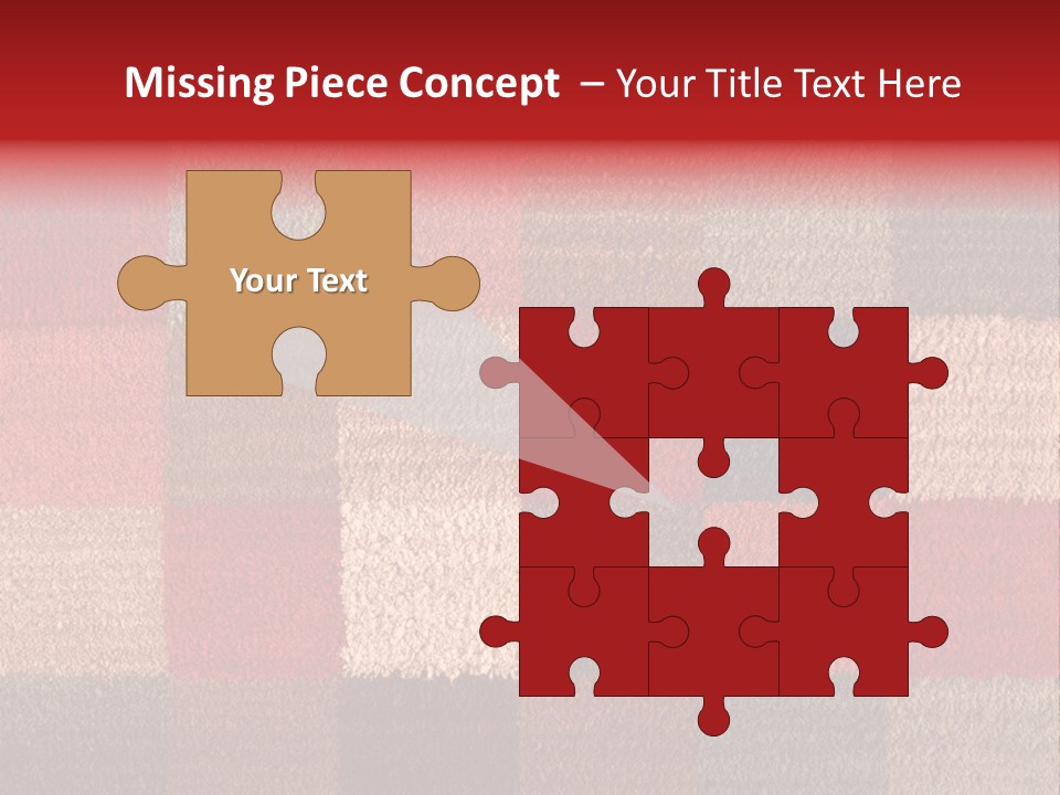 A Red, Brown, And Blue Checkered Rug With A Name On It PowerPoint Template