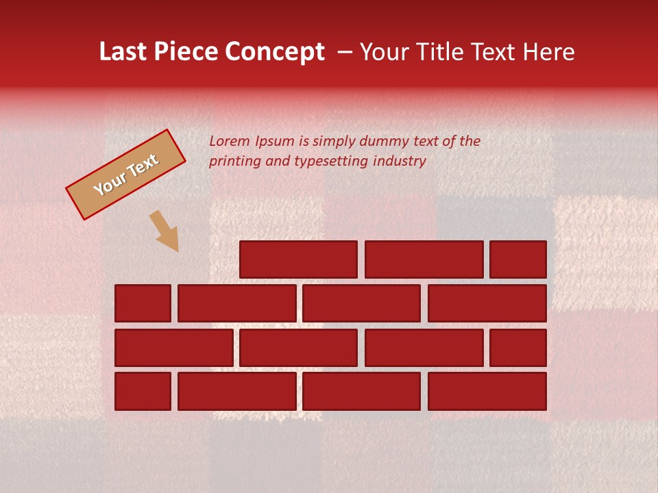 A Red, Brown, And Blue Checkered Rug With A Name On It PowerPoint Template