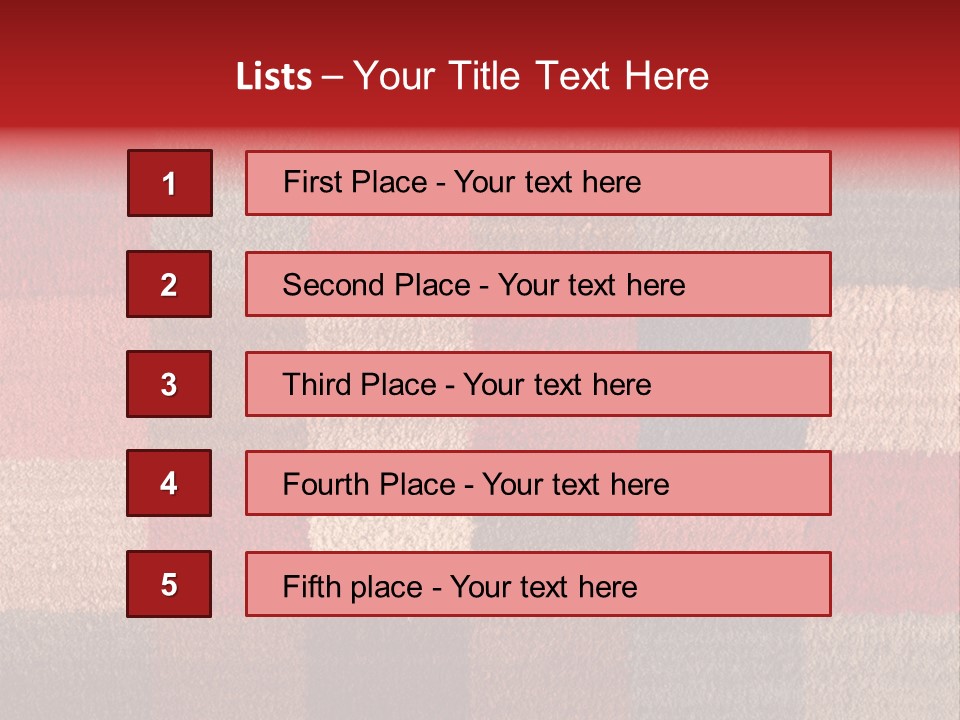 A Red, Brown, And Blue Checkered Rug With A Name On It PowerPoint Template