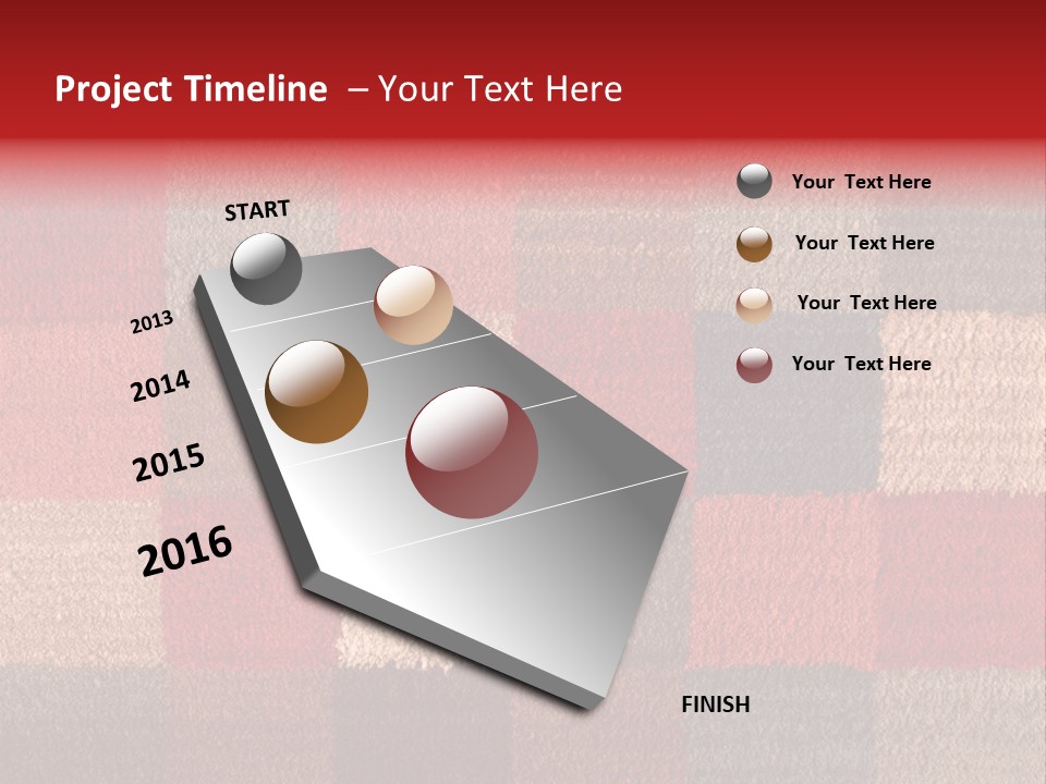 A Red, Brown, And Blue Checkered Rug With A Name On It PowerPoint Template