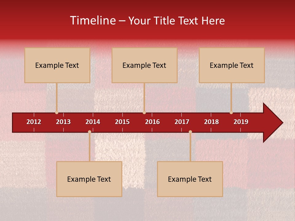 A Red, Brown, And Blue Checkered Rug With A Name On It PowerPoint Template