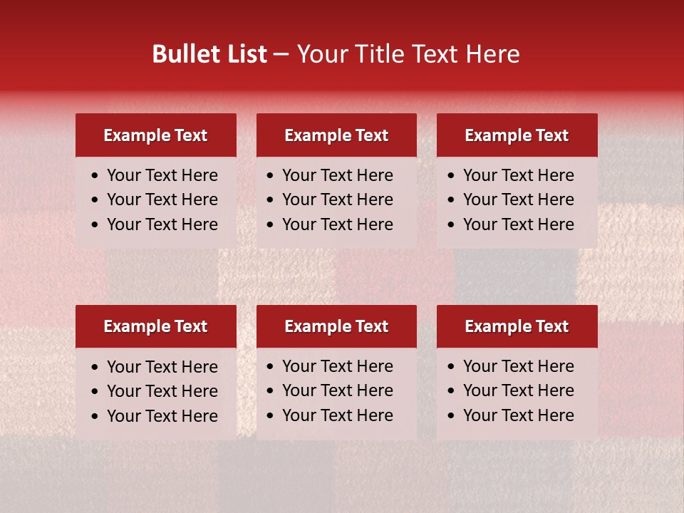 A Red, Brown, And Blue Checkered Rug With A Name On It PowerPoint Template