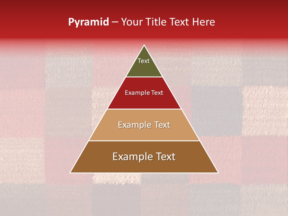 A Red, Brown, And Blue Checkered Rug With A Name On It PowerPoint Template