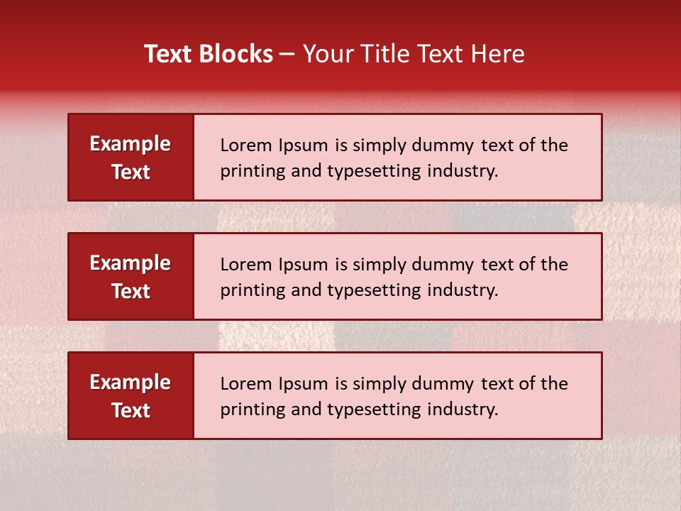 A Red, Brown, And Blue Checkered Rug With A Name On It PowerPoint Template