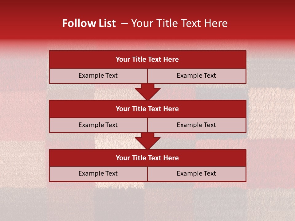 A Red, Brown, And Blue Checkered Rug With A Name On It PowerPoint Template