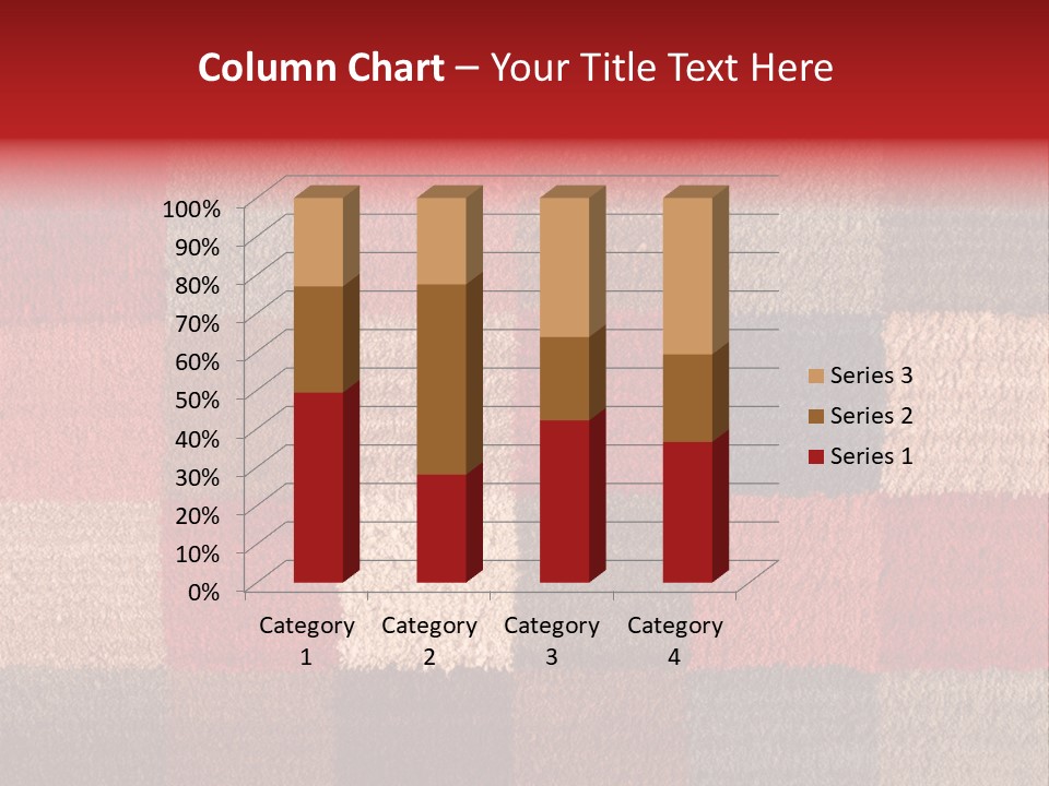 A Red, Brown, And Blue Checkered Rug With A Name On It PowerPoint Template