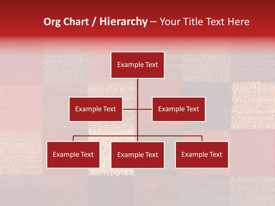 A Red, Brown, And Blue Checkered Rug With A Name On It PowerPoint Template