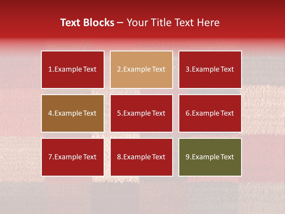 A Red, Brown, And Blue Checkered Rug With A Name On It PowerPoint Template