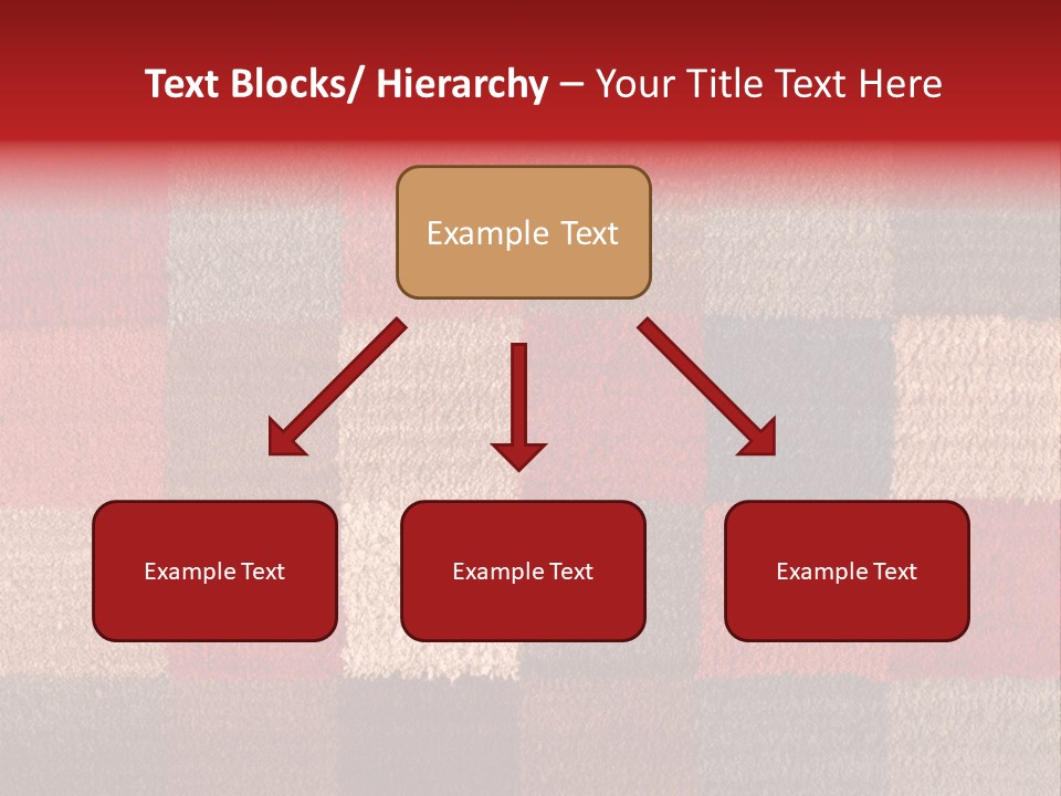 A Red, Brown, And Blue Checkered Rug With A Name On It PowerPoint Template