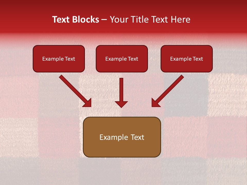 A Red, Brown, And Blue Checkered Rug With A Name On It PowerPoint Template