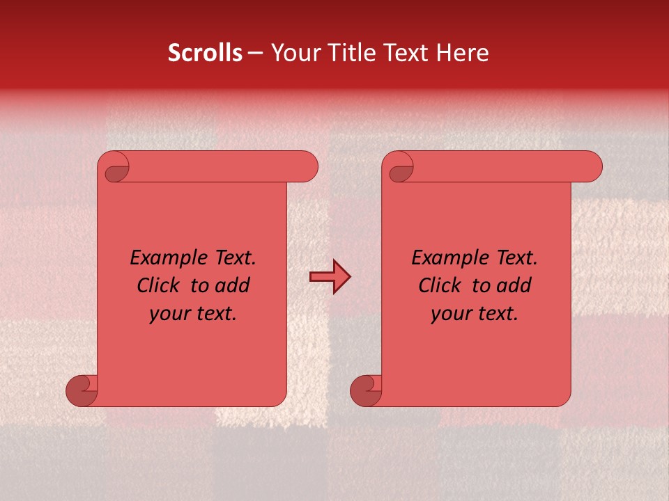 A Red, Brown, And Blue Checkered Rug With A Name On It PowerPoint Template