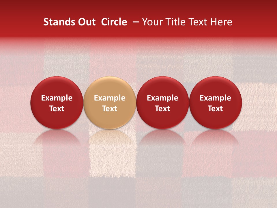 A Red, Brown, And Blue Checkered Rug With A Name On It PowerPoint Template