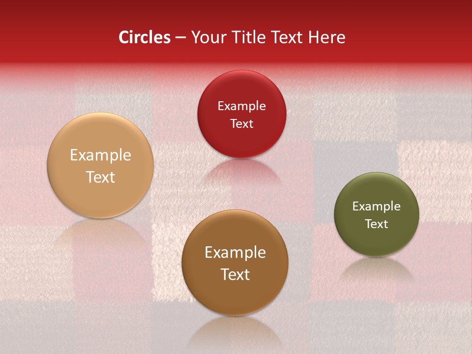 A Red, Brown, And Blue Checkered Rug With A Name On It PowerPoint Template