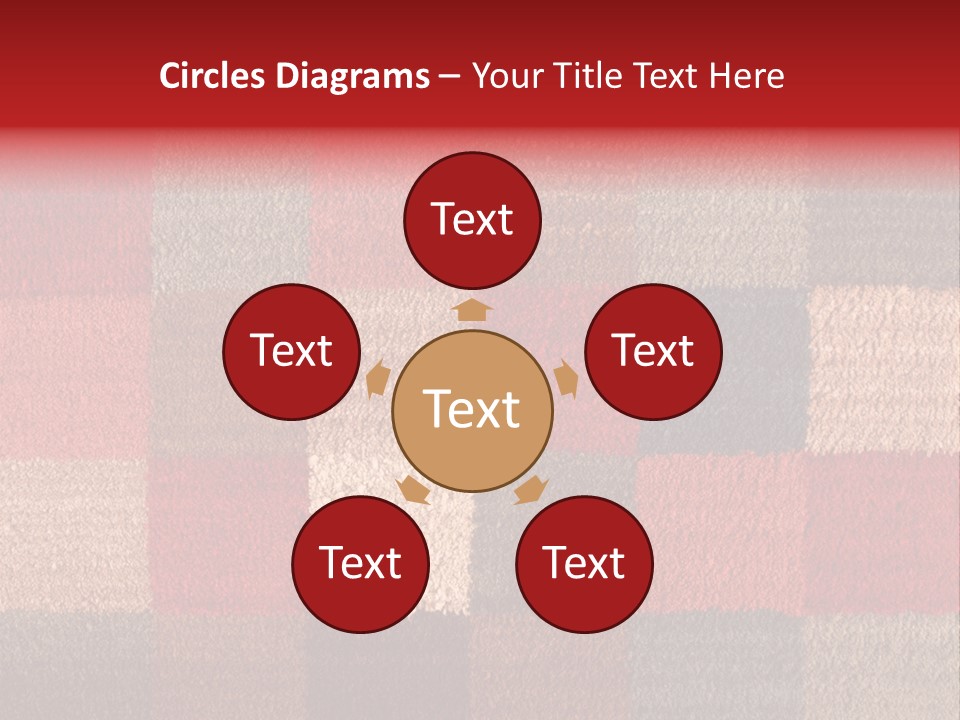 A Red, Brown, And Blue Checkered Rug With A Name On It PowerPoint Template