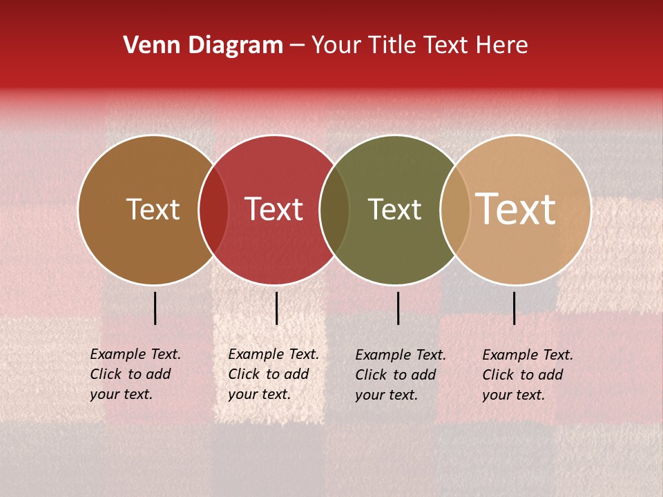 A Red, Brown, And Blue Checkered Rug With A Name On It PowerPoint Template