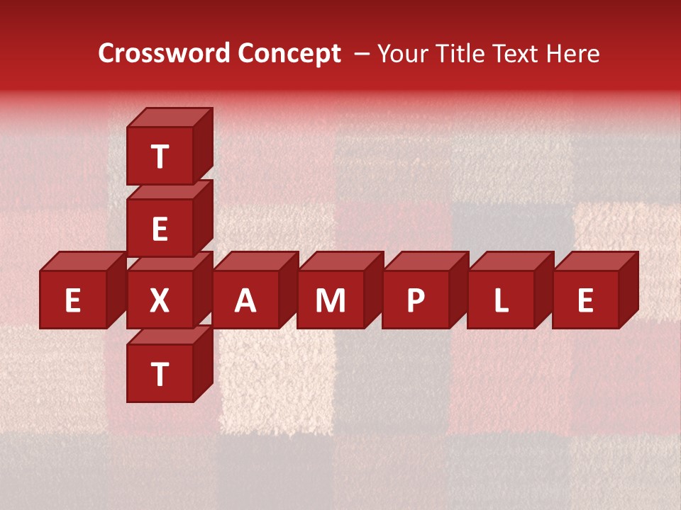 A Red, Brown, And Blue Checkered Rug With A Name On It PowerPoint Template