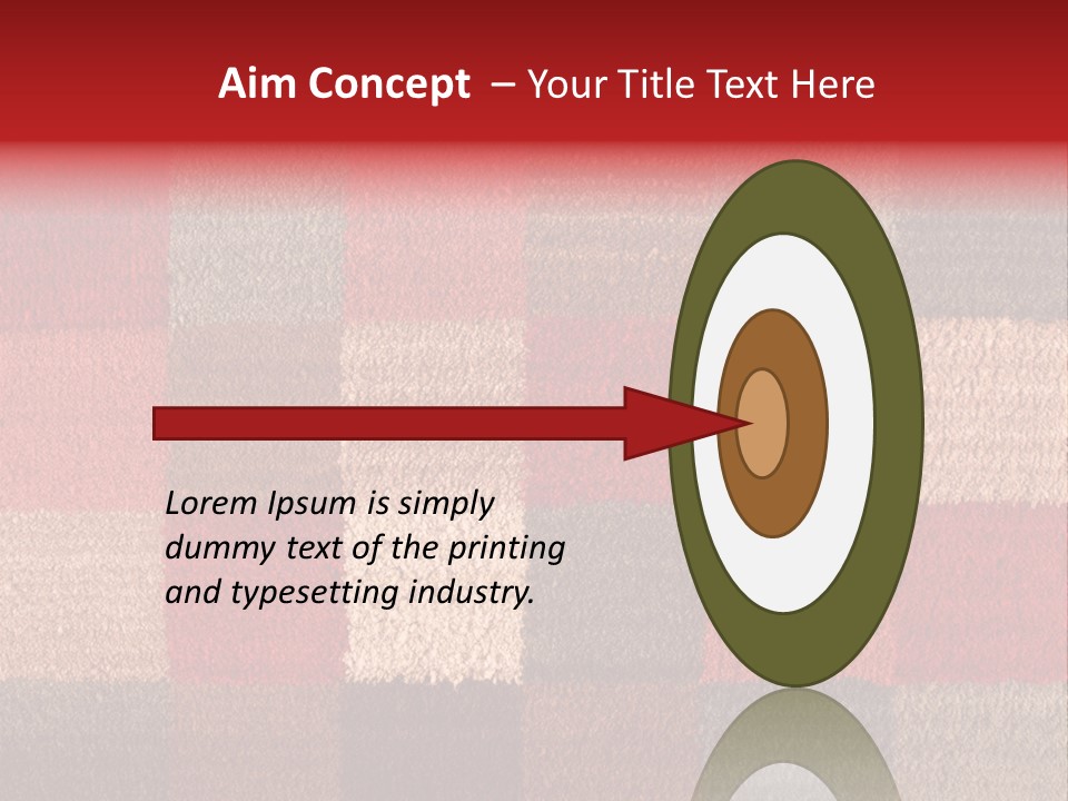 A Red, Brown, And Blue Checkered Rug With A Name On It PowerPoint Template