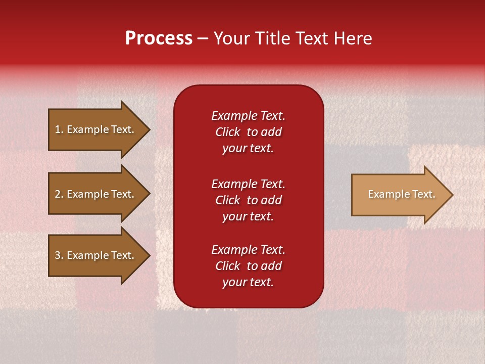 A Red, Brown, And Blue Checkered Rug With A Name On It PowerPoint Template