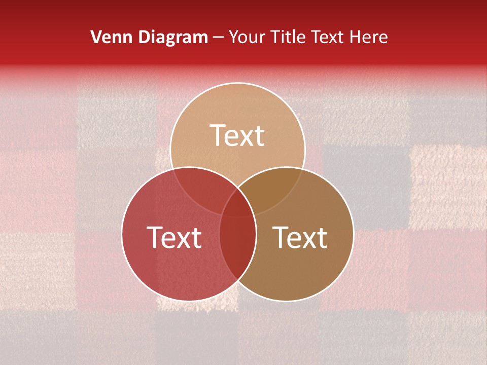 A Red, Brown, And Blue Checkered Rug With A Name On It PowerPoint Template