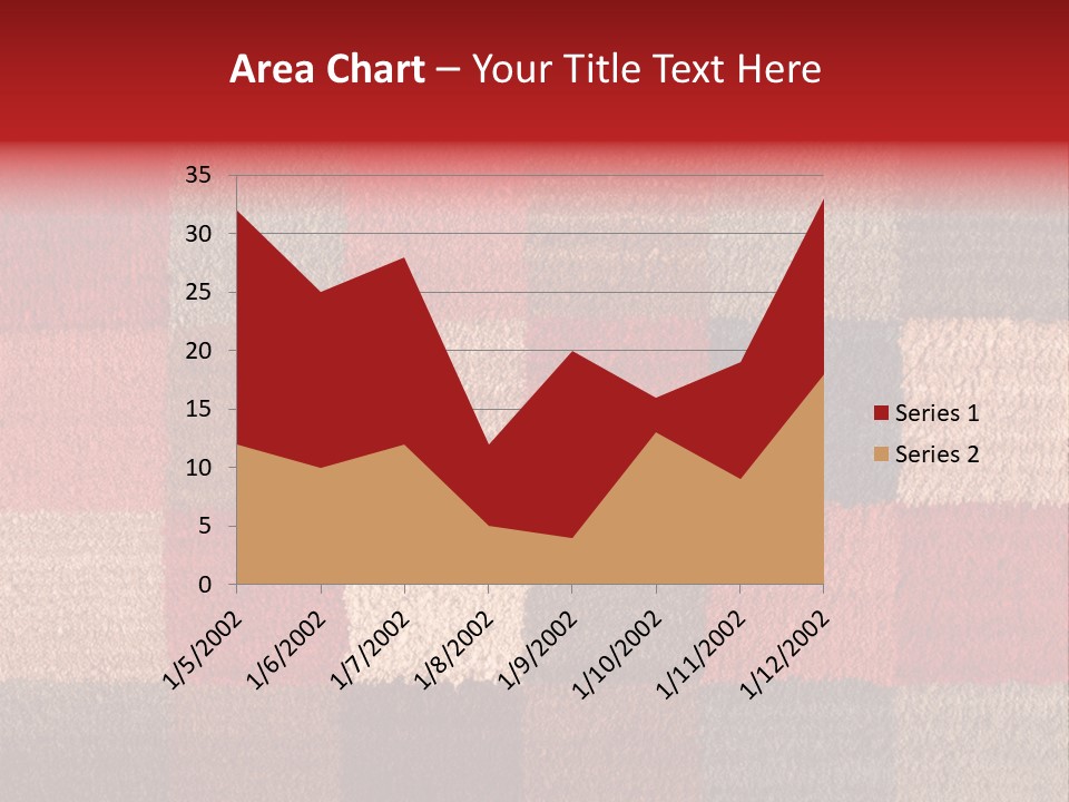 A Red, Brown, And Blue Checkered Rug With A Name On It PowerPoint Template