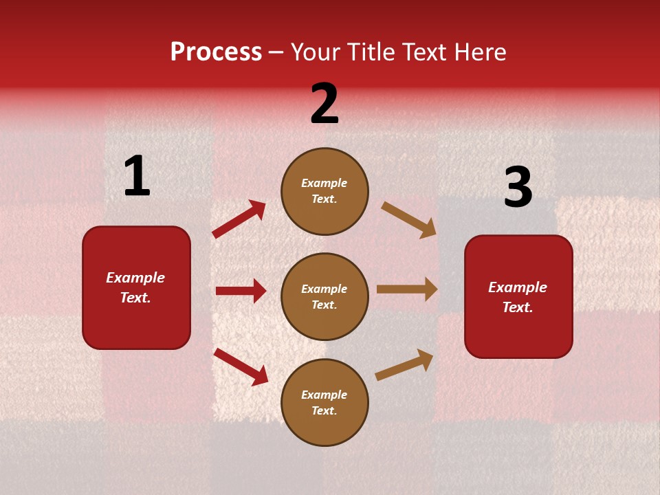 A Red, Brown, And Blue Checkered Rug With A Name On It PowerPoint Template