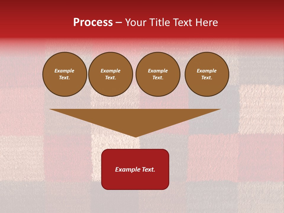 A Red, Brown, And Blue Checkered Rug With A Name On It PowerPoint Template