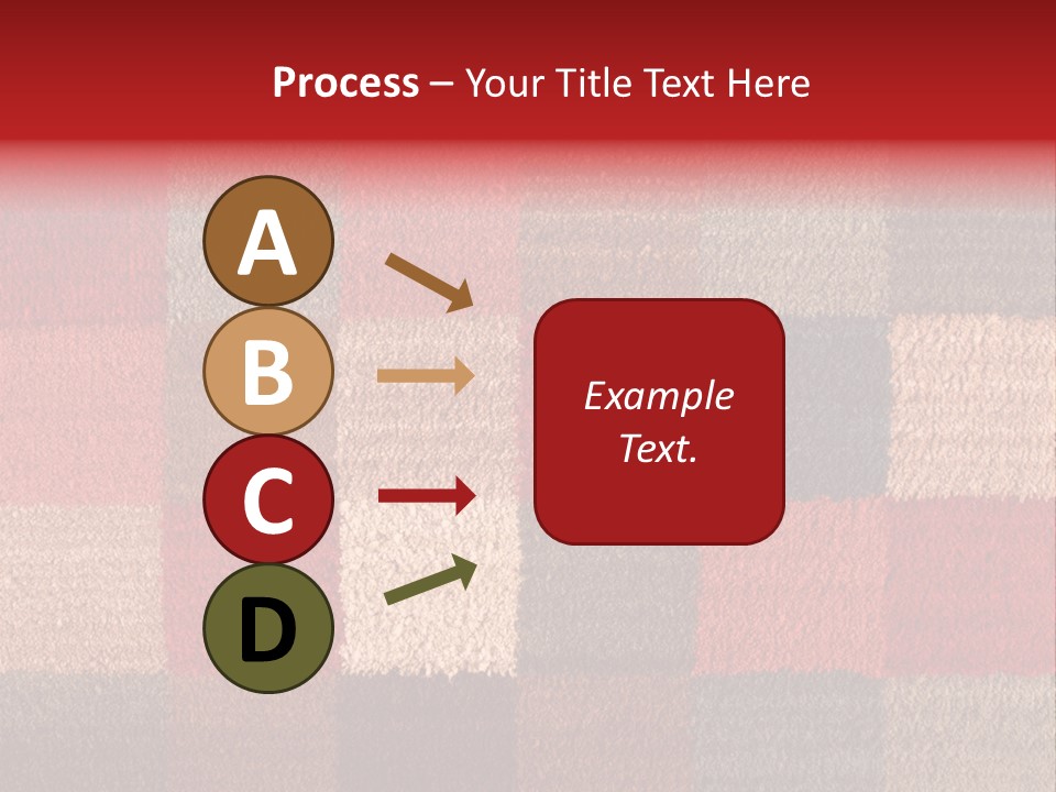 A Red, Brown, And Blue Checkered Rug With A Name On It PowerPoint Template