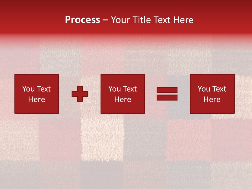A Red, Brown, And Blue Checkered Rug With A Name On It PowerPoint Template