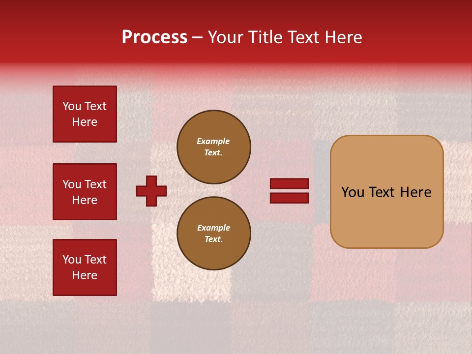 A Red, Brown, And Blue Checkered Rug With A Name On It PowerPoint Template
