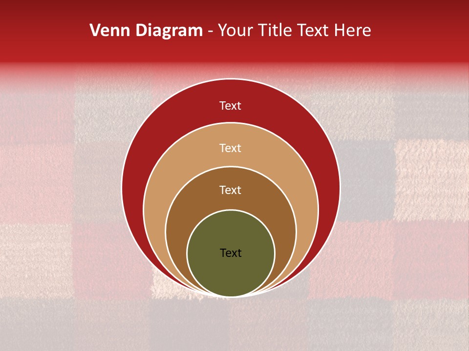 A Red, Brown, And Blue Checkered Rug With A Name On It PowerPoint Template
