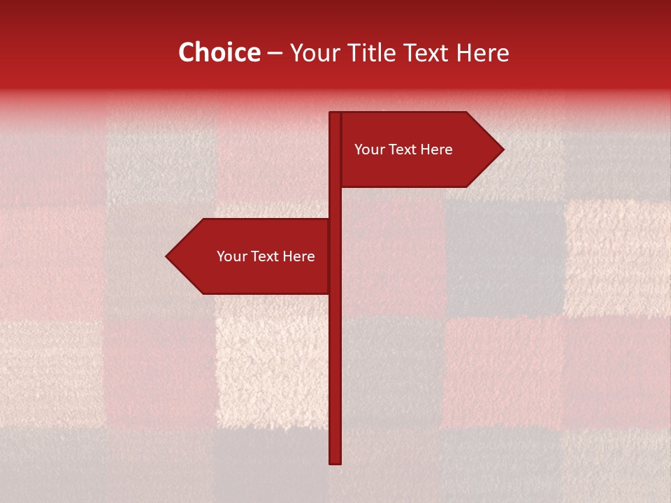 A Red, Brown, And Blue Checkered Rug With A Name On It PowerPoint Template