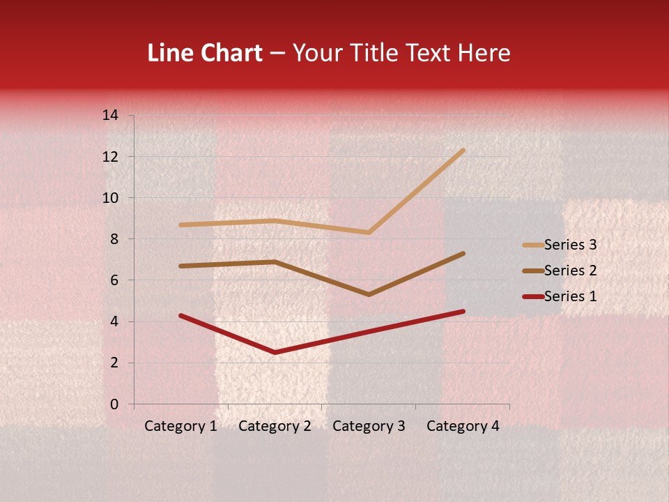 A Red, Brown, And Blue Checkered Rug With A Name On It PowerPoint Template