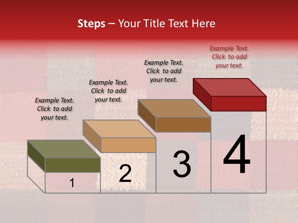 A Red, Brown, And Blue Checkered Rug With A Name On It PowerPoint Template