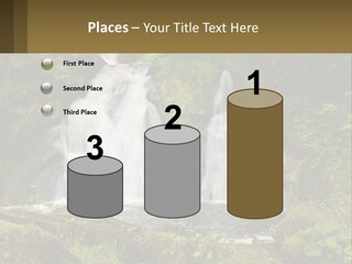 A Waterfall In The Middle Of A Lush Green Forest PowerPoint Template