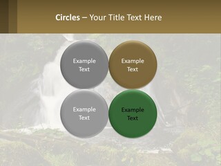 A Waterfall In The Middle Of A Lush Green Forest PowerPoint Template