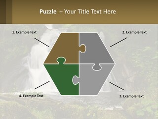 A Waterfall In The Middle Of A Lush Green Forest PowerPoint Template