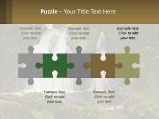 A Waterfall In The Middle Of A Lush Green Forest PowerPoint Template