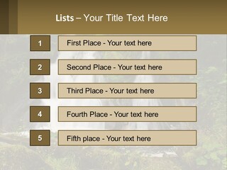 A Waterfall In The Middle Of A Lush Green Forest PowerPoint Template