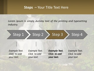 A Waterfall In The Middle Of A Lush Green Forest PowerPoint Template