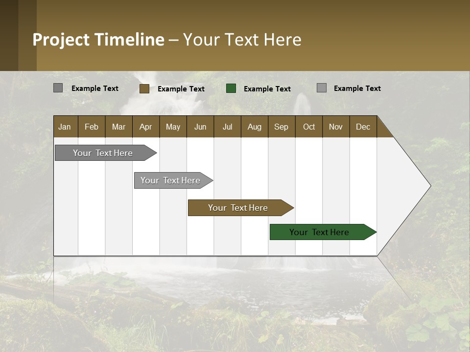 A Waterfall In The Middle Of A Lush Green Forest PowerPoint Template