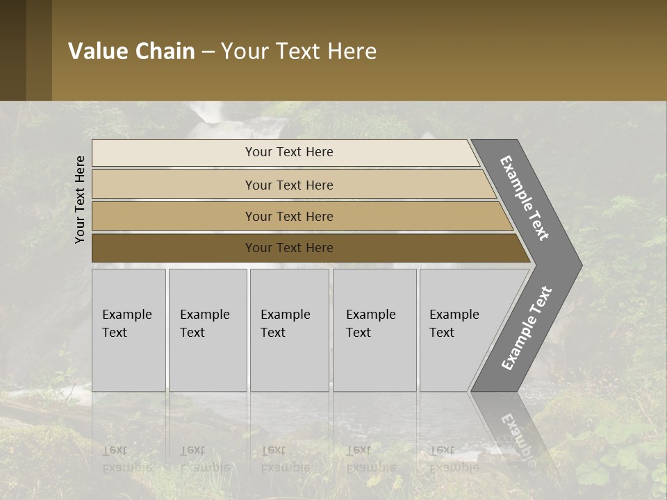 A Waterfall In The Middle Of A Lush Green Forest PowerPoint Template
