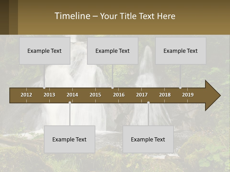 A Waterfall In The Middle Of A Lush Green Forest PowerPoint Template