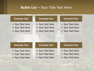 A Waterfall In The Middle Of A Lush Green Forest PowerPoint Template
