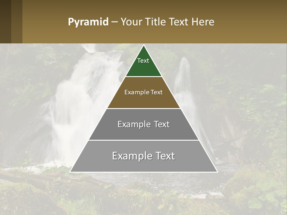 A Waterfall In The Middle Of A Lush Green Forest PowerPoint Template