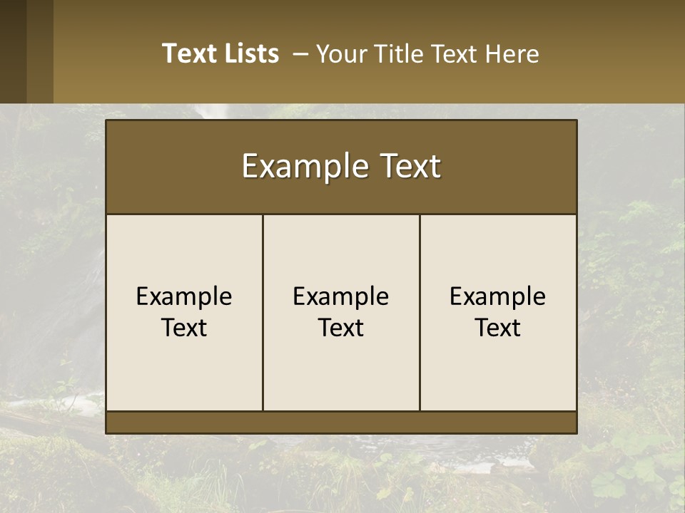 A Waterfall In The Middle Of A Lush Green Forest PowerPoint Template