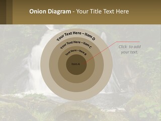 A Waterfall In The Middle Of A Lush Green Forest PowerPoint Template