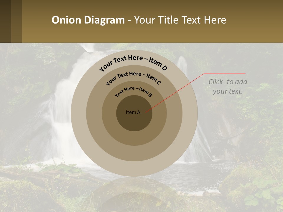A Waterfall In The Middle Of A Lush Green Forest PowerPoint Template